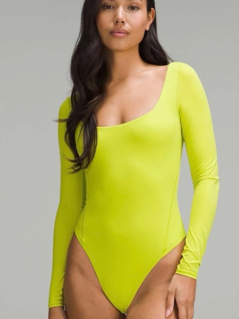 Lululemon Wundermost ulta soft Nulu square neck bodysuit large NWT